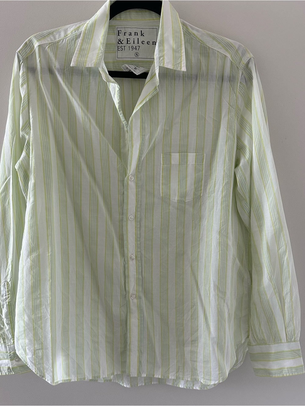 Frank & Eileen Green Stripe Button-Up Shirt